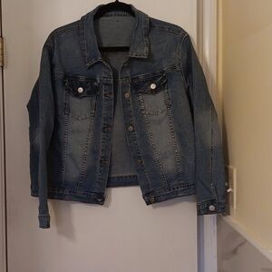 Shein Jean jacket w/silver buttons sz 0X